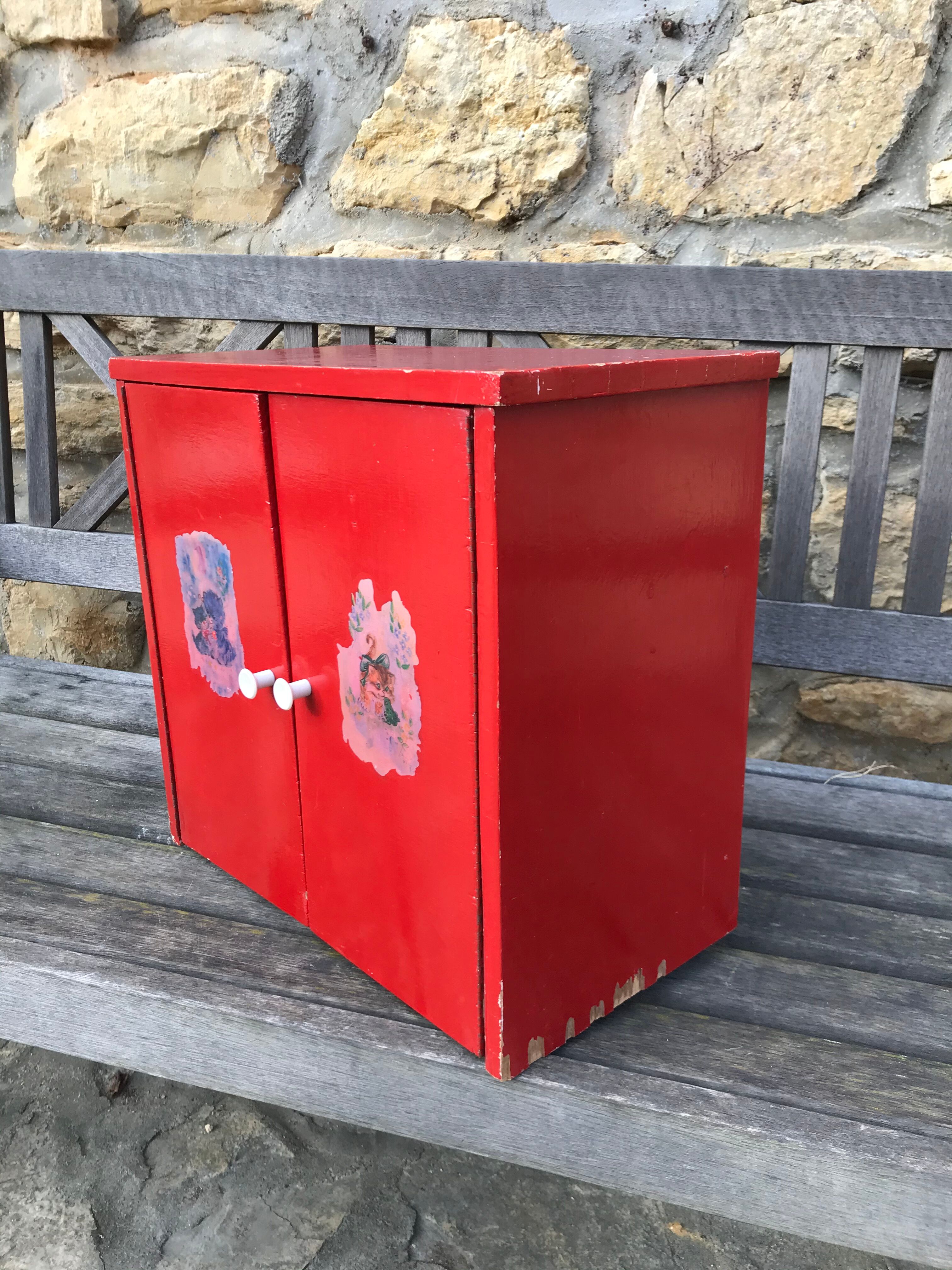Doll clothes cabinet- Vintage toy