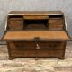 Commode scriban époque Louis XV en noyer, ronce et filets de marqueterie
