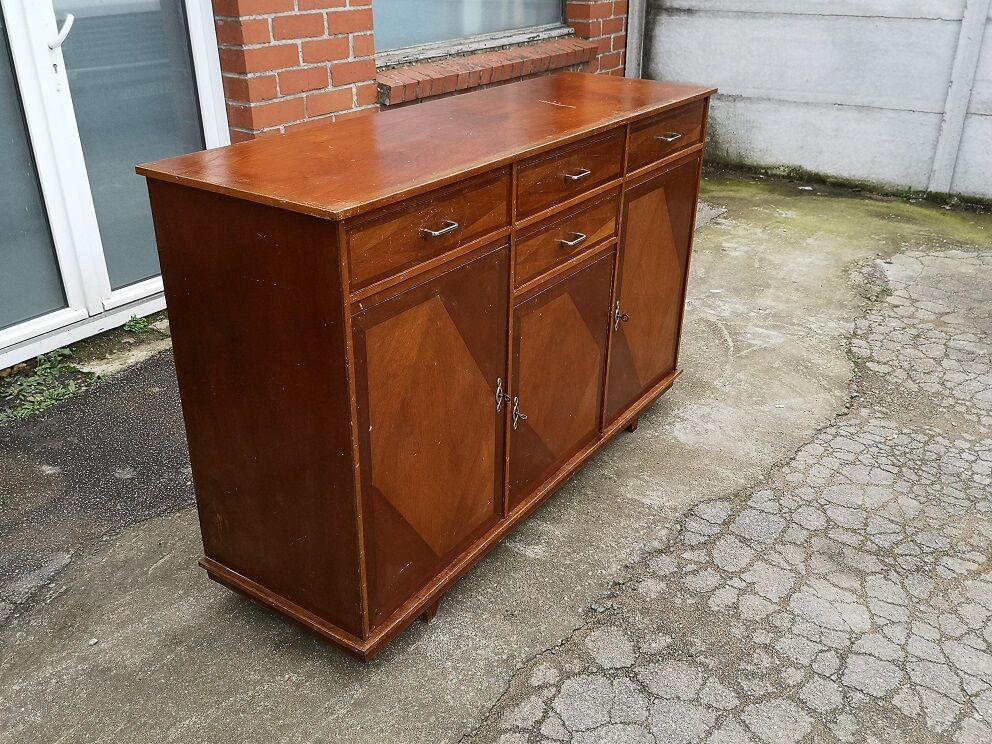 Buffet 3 portes 4 tiroirs 1950 mobilier d'art populaire