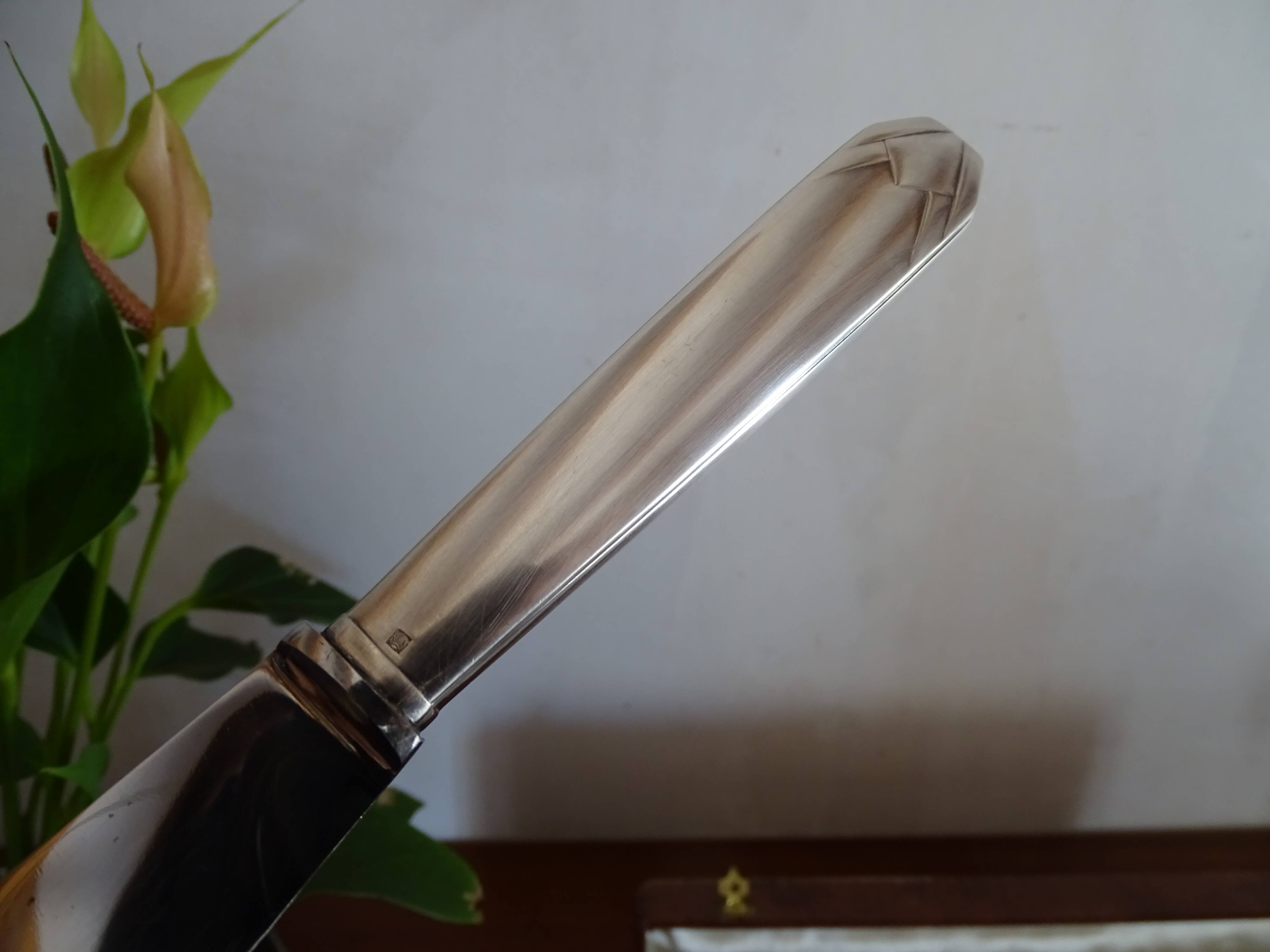 Art Deco cutlery silver metal ORBRILLE 1930 in case