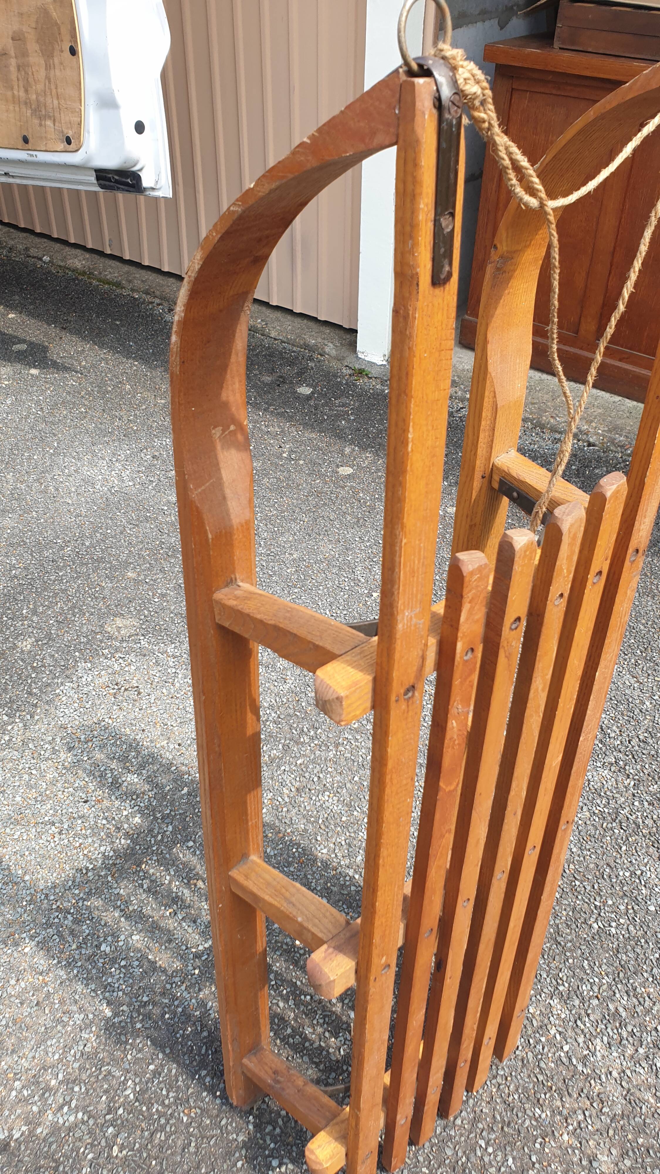 Sledding wooden seventies alsace
