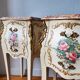 Pair of painted Louis XV style bedside tables