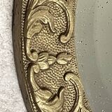 19th century beveled oval mirror