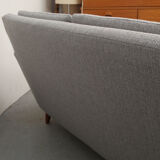4 seater sofa danish in grey, restored