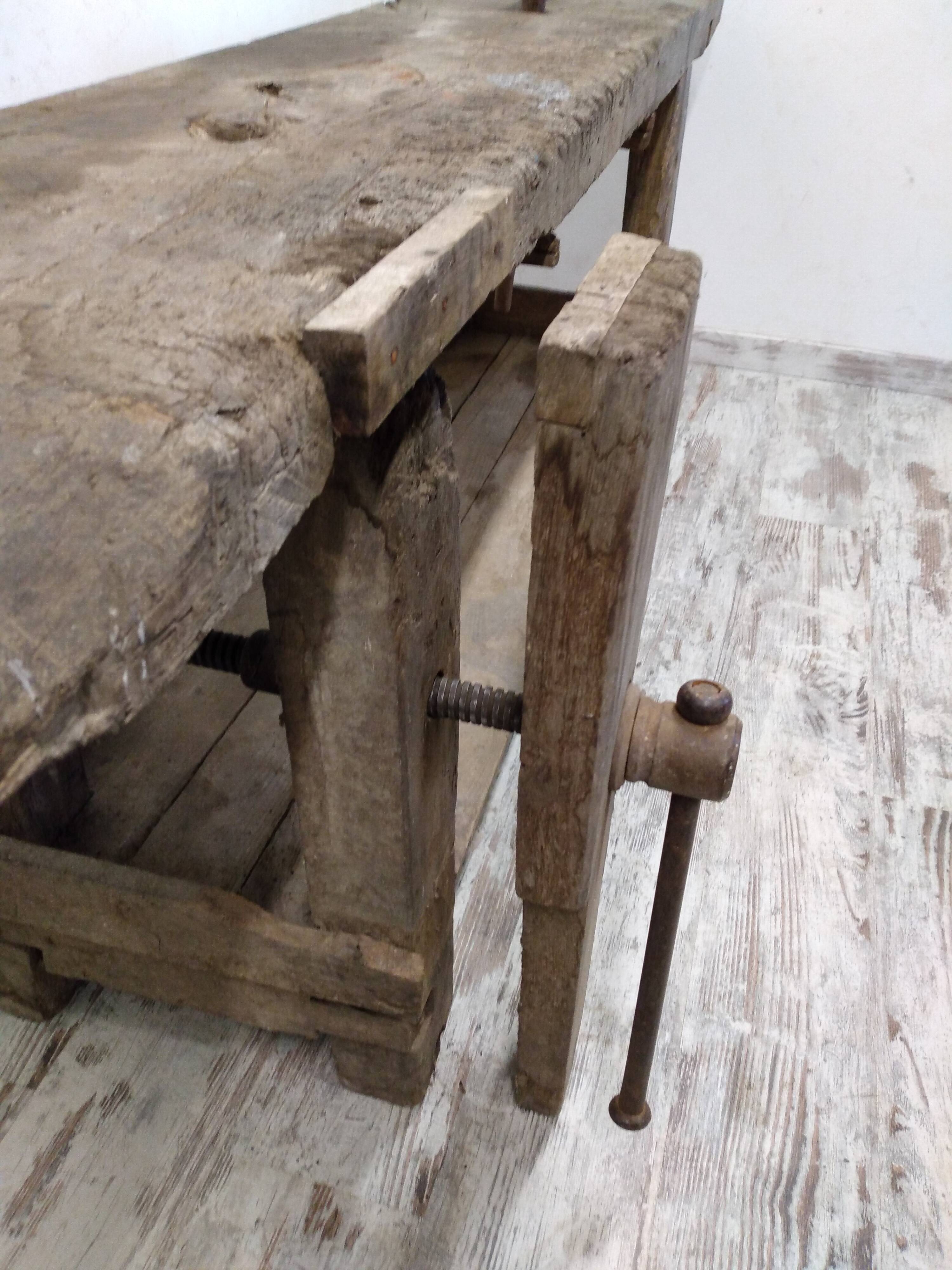 Old carpenter's workbench