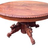 Large round oak table