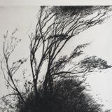 Nicole BOUHARMONT, Tempête, 2013. Original signed drypoint