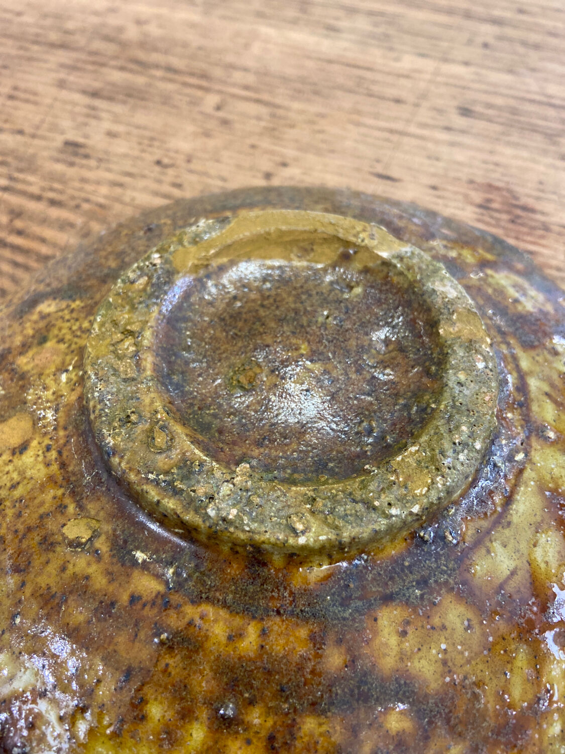 Tamegroute plate yellow green