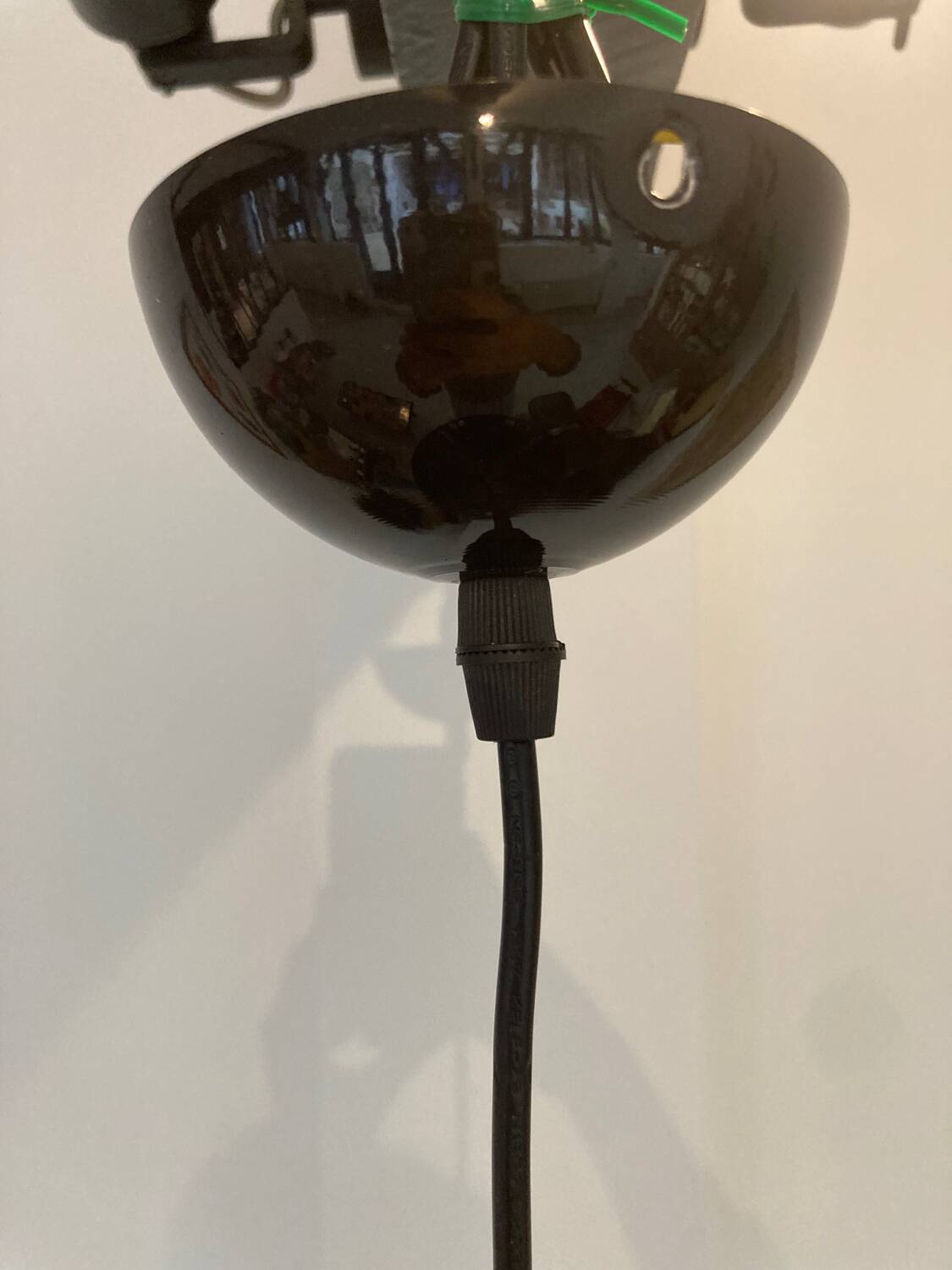 Black metal suspension diam 41cm