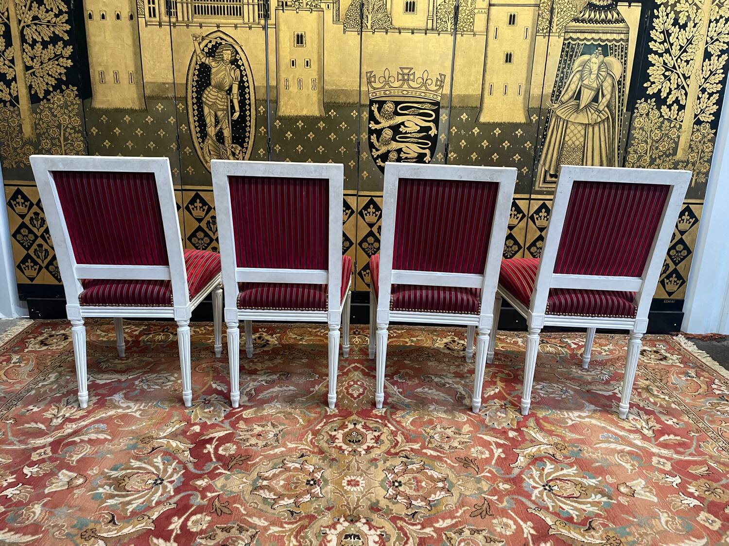 Suite of 4 Louis XVI style chairs