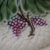 Plate Barbotine Salins Decor Grape vinge leaf