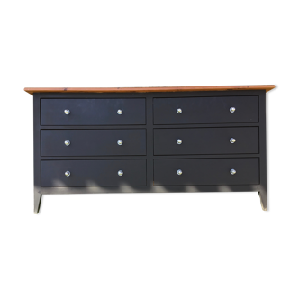 1980s fir chest of drawers