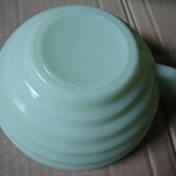 Set of 8 vintage cups in pale green opaline.