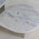 Ensemble de 3 tables d'appoint en marbre en forme de goutte d'eau, table basse vintage.