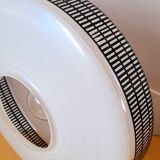 Silkscreened glass pendant light, 1950.