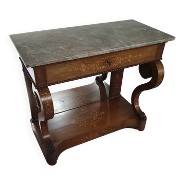 French Trumeau / side table 1830's with inlay wood