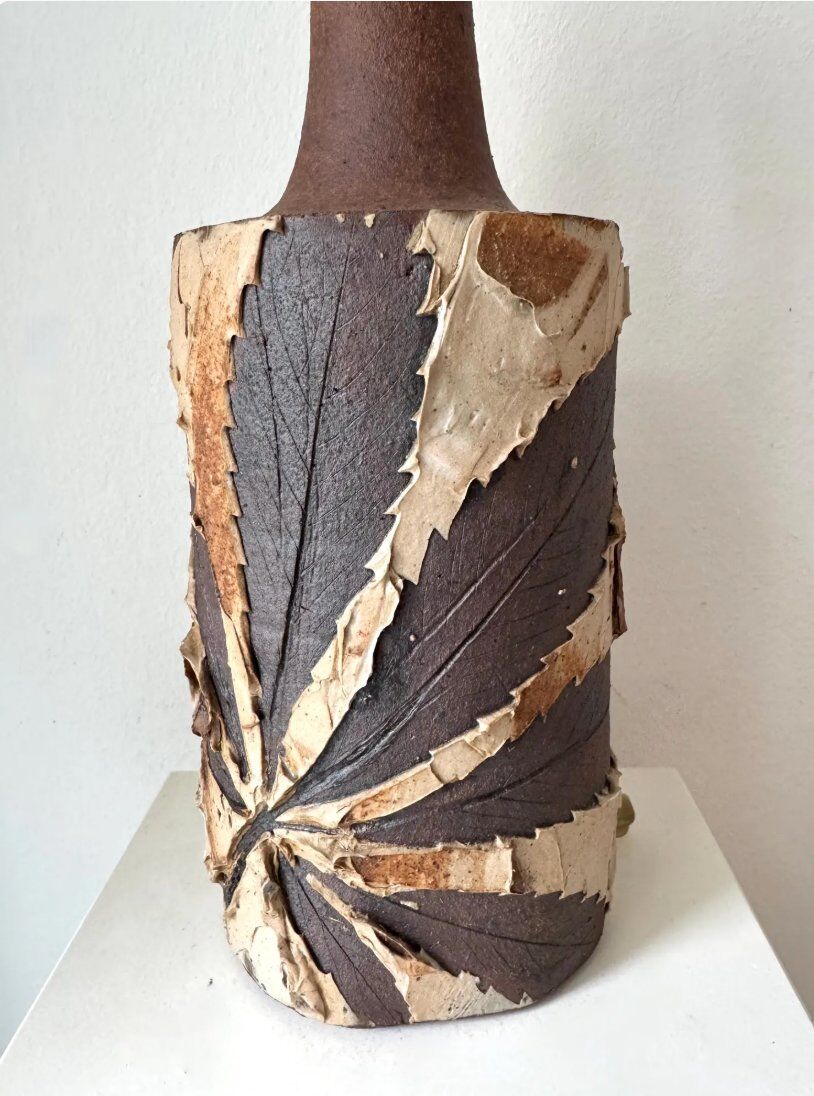 Stoneware table lamp from Bodil Marie Nielsen, 1970s