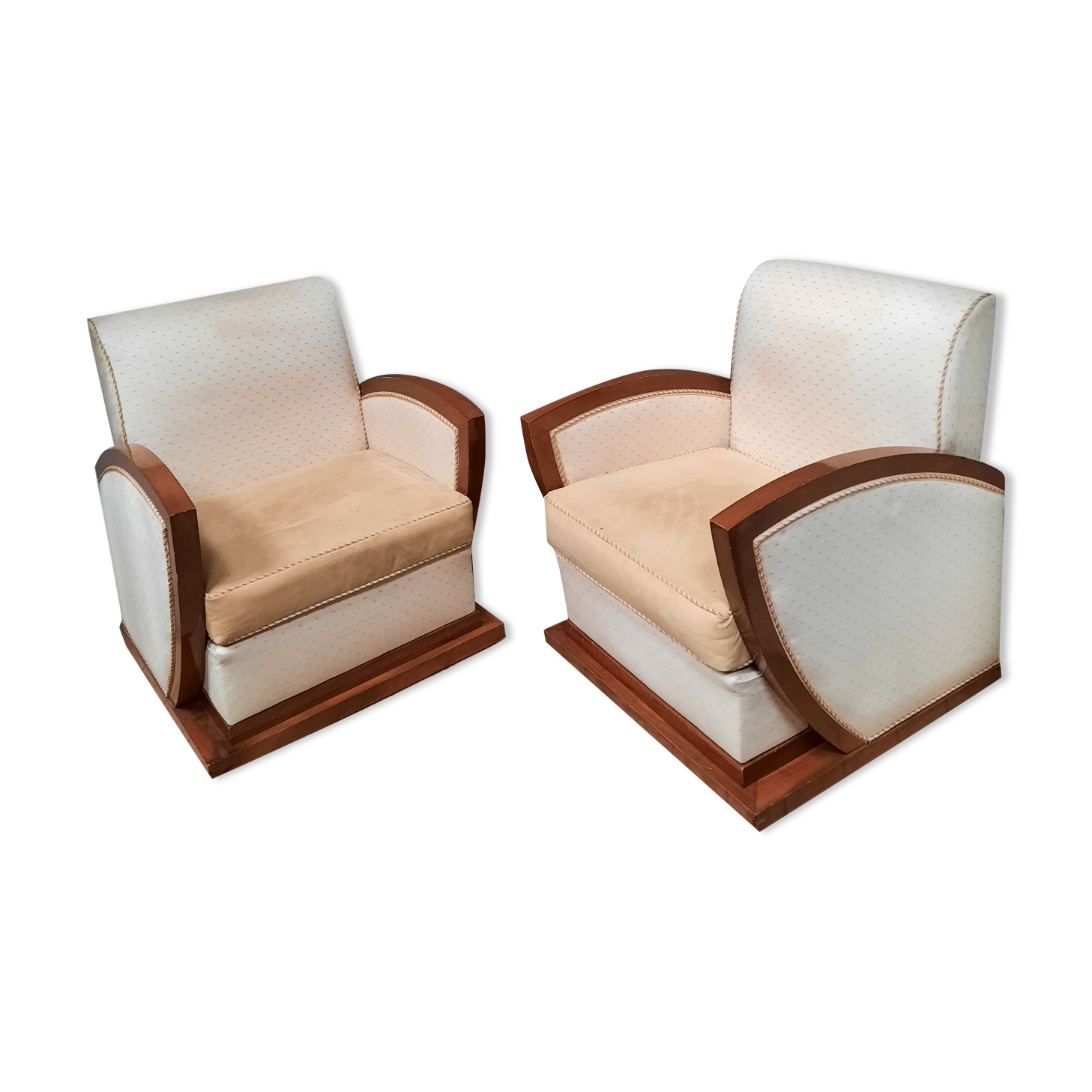 Pair of club dedign armchairs
