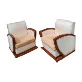 Pair of club dedign armchairs