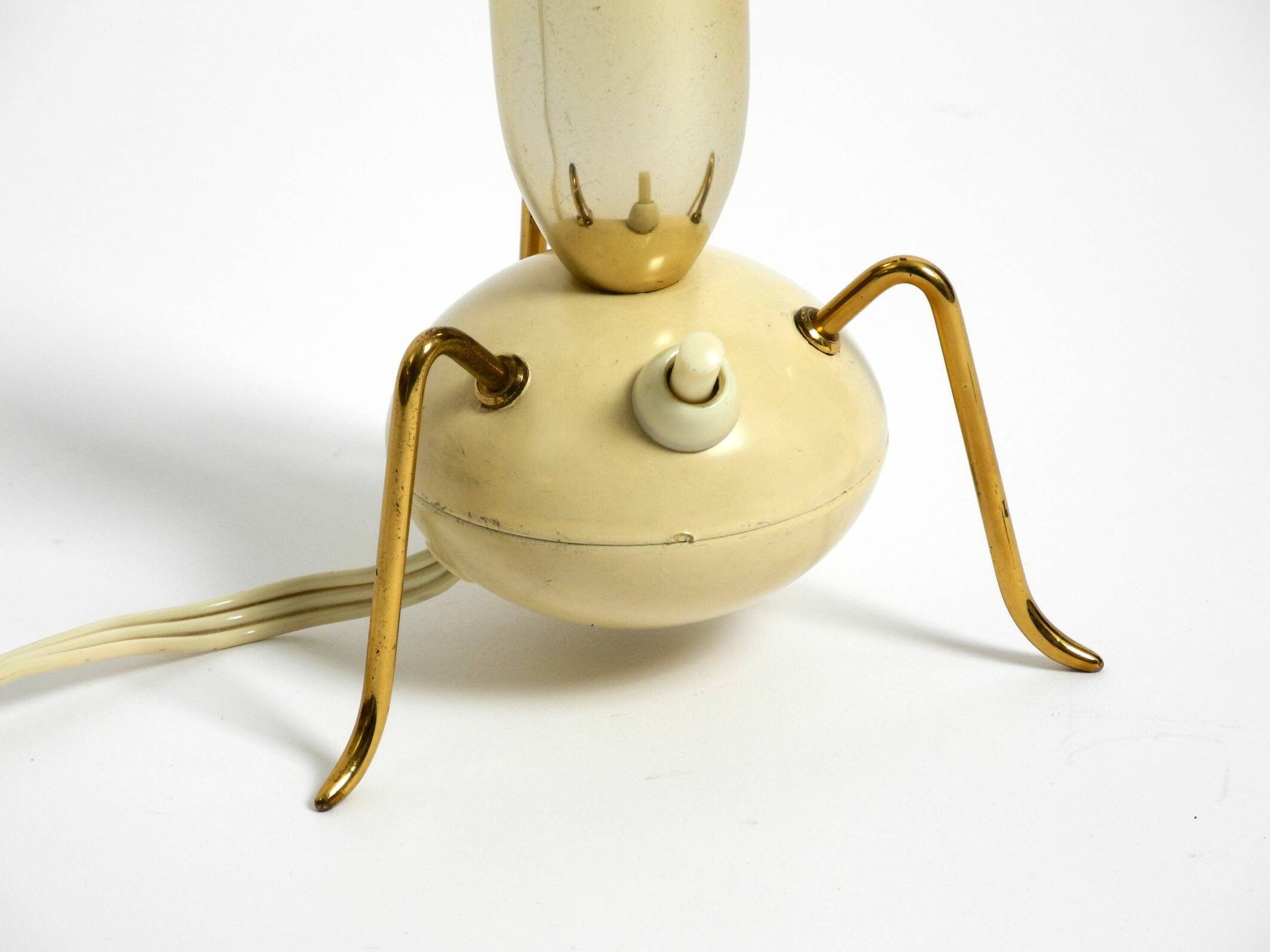 Beautiful very rare original Mid Century Modern brass tripod table lamp