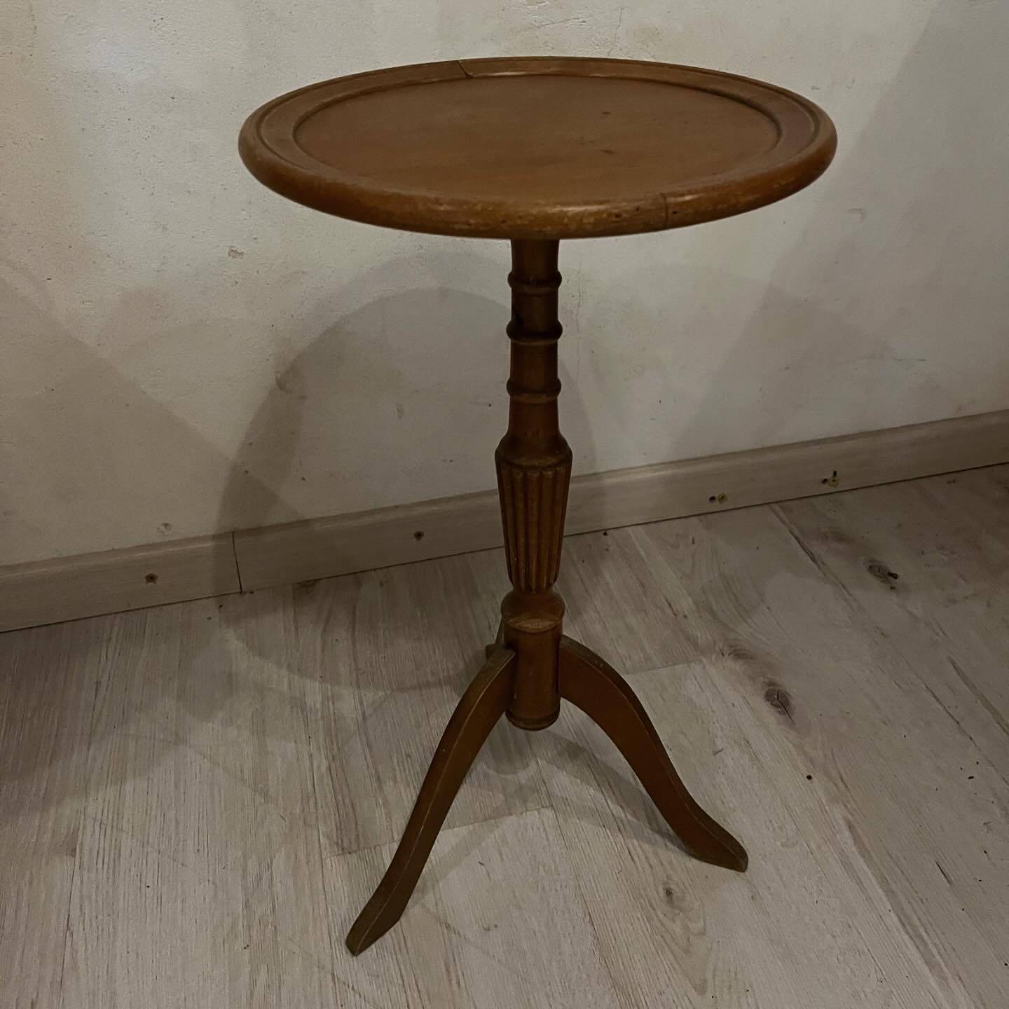 Vintage wooden pedestal table or plant holder 1950