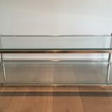 Grande table basse chromée