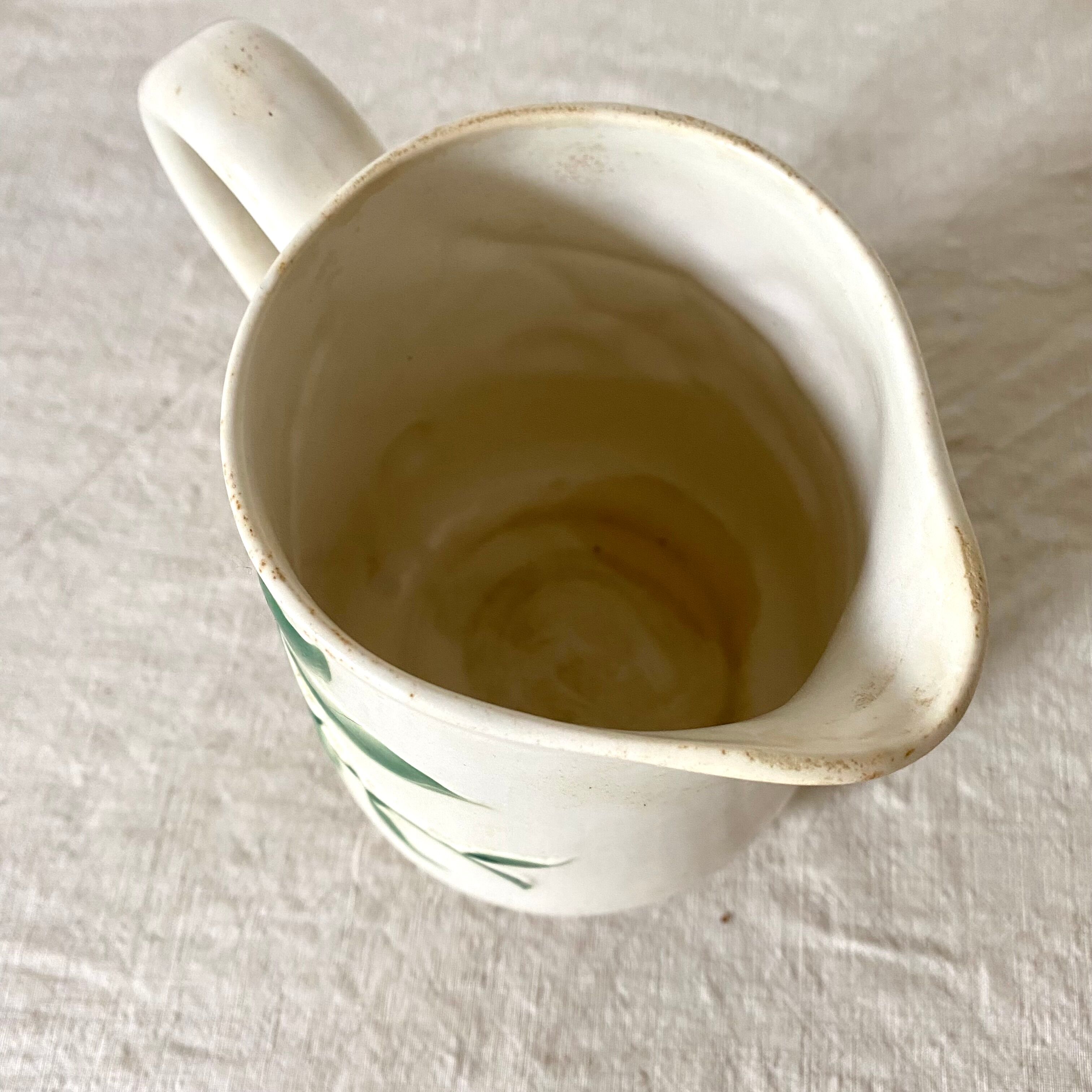 Antique pitcher in Digoin Cherry slip