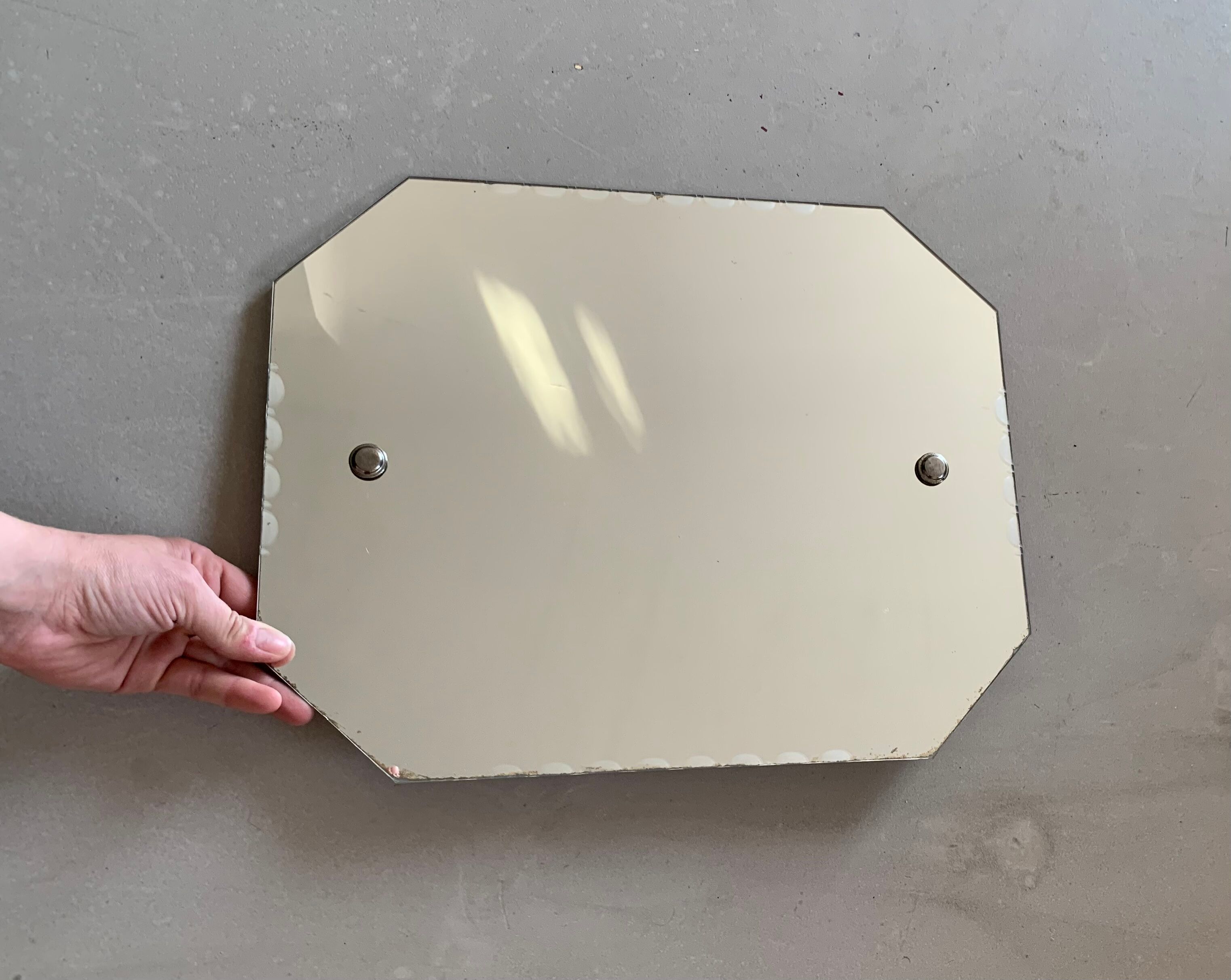 Old beveled wall mirror