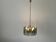 Suspension en verre gris et corps en laiton, 1960, Italie