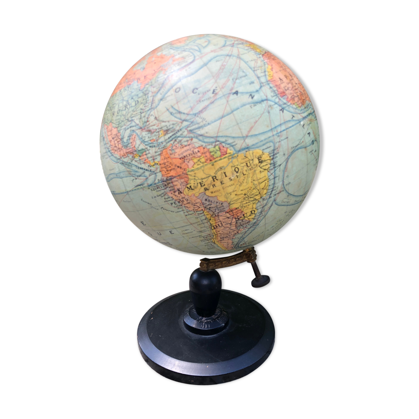 World map world globe nineteenth