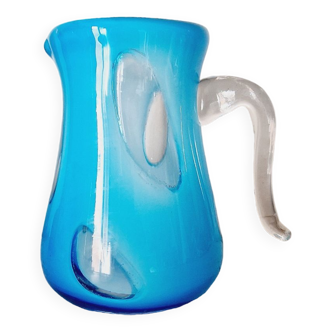 Vintage blown glass pitcher