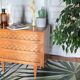 Commode vintage bois rotin
