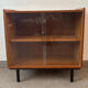 Vintage oak display cabinet from the 1960s.