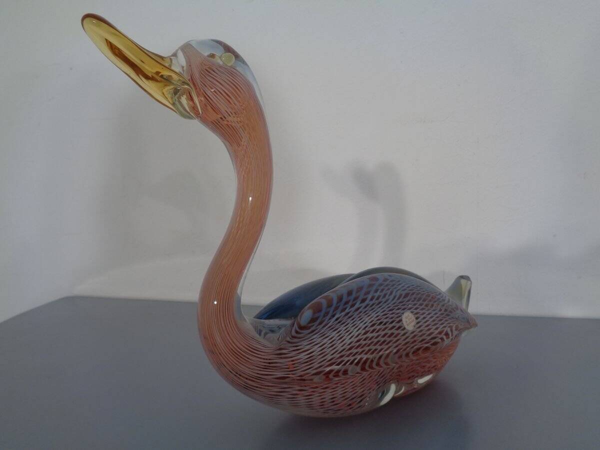 Large Italian Heavy Murano Glass Duck, 1960s