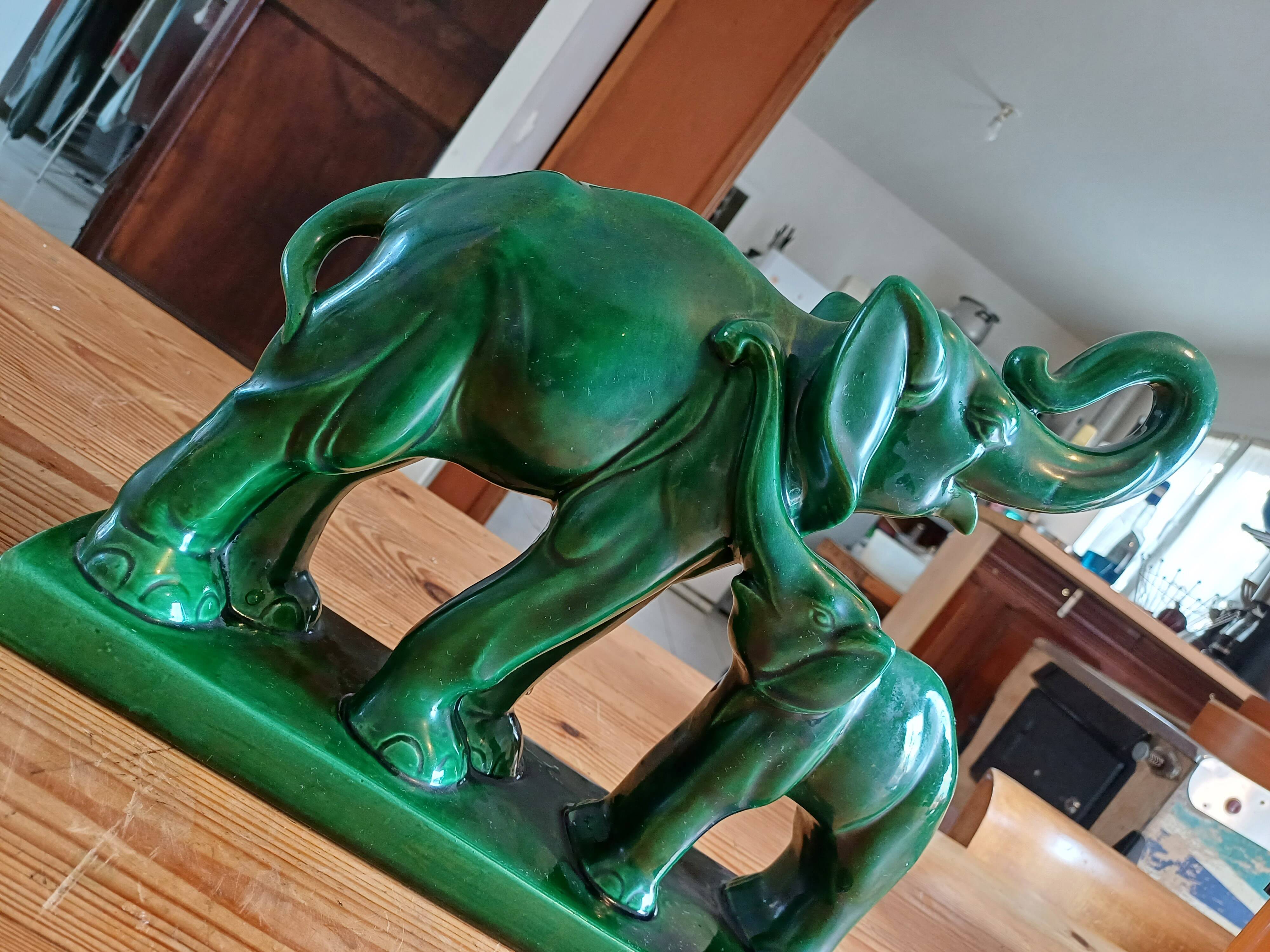 Lemanceau elephant earthenware by St Clément