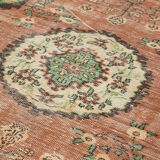 Tapis beige des années 1980 tissé à la main d'Anatolie 192 cm x 326 cm