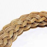 Wicker hand mirror