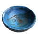 Round blue ceramic cup signed Blin around 1950