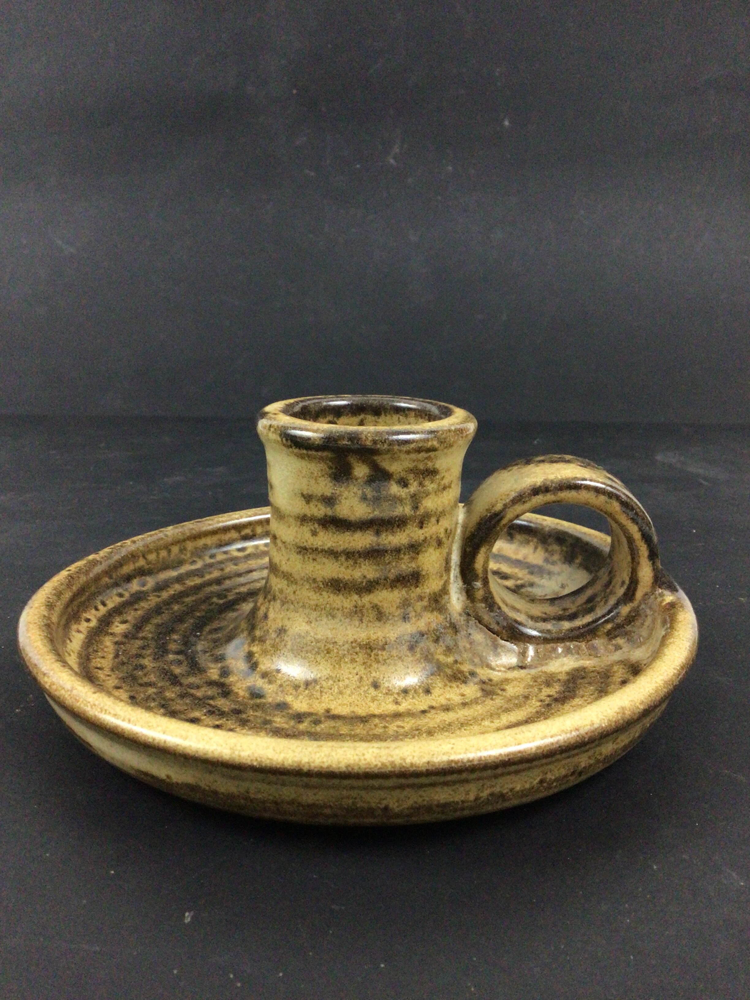 Sandstone candle holder by Albert Breton