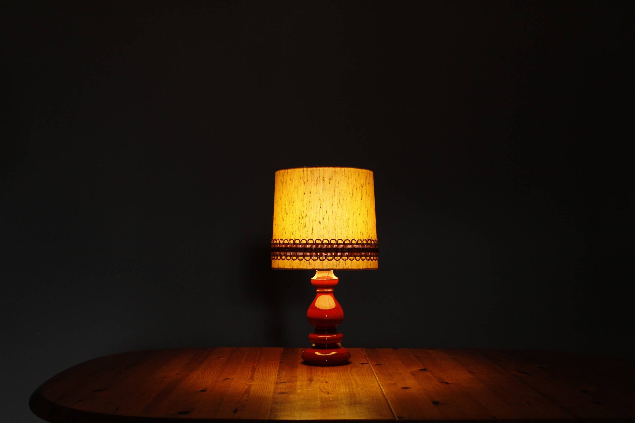 Hustadt Leuchten, Ceramic Table Lamp, 1970s