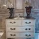 19th century curved chest of drawers with re-engraving