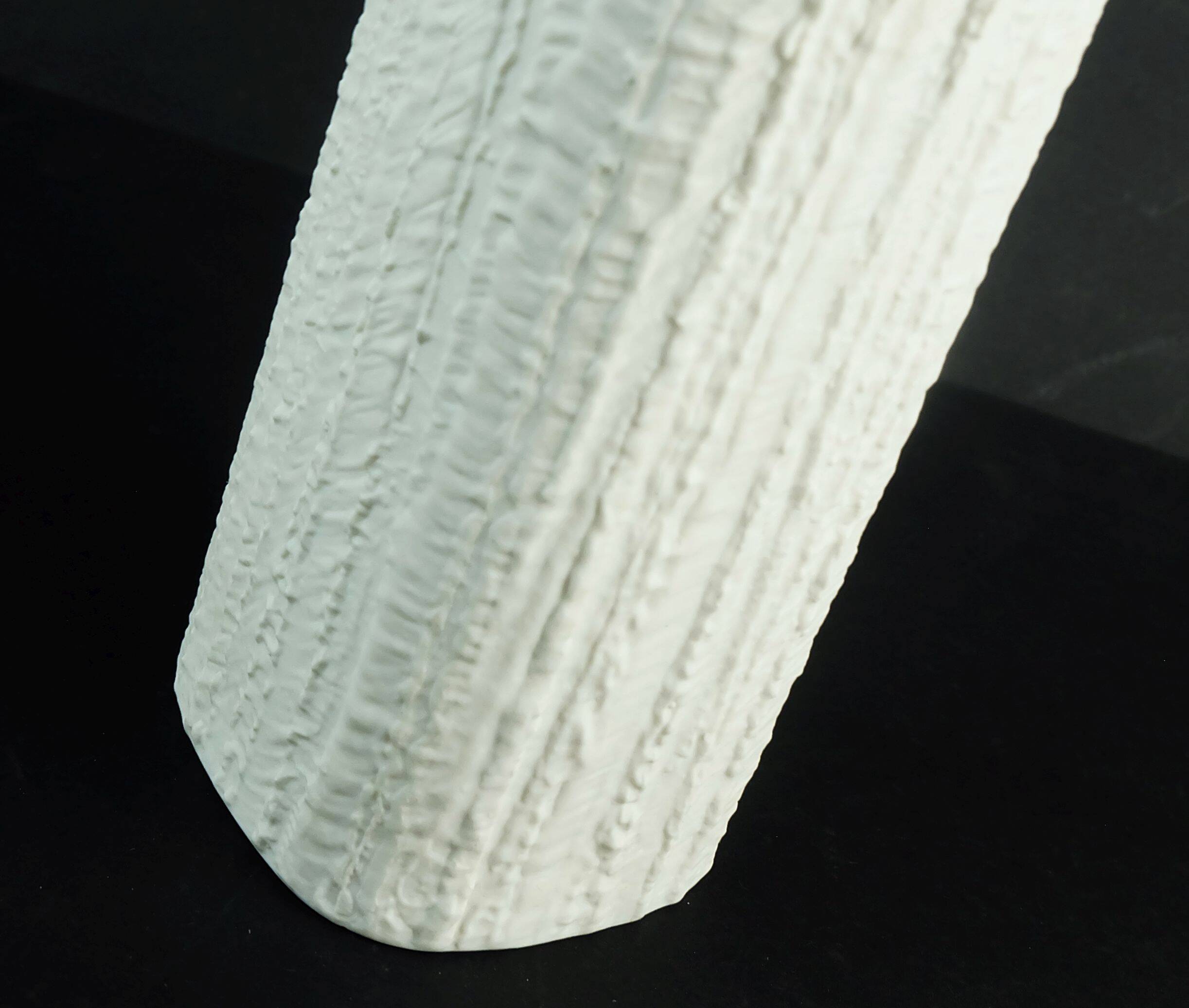 white VASE thomas porcelain decor arcta matte glaze relief structure 1960s