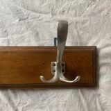 Vintage wooden wall coat rack - 3 hooks