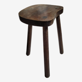 Tabouret tripode demi rond vacher