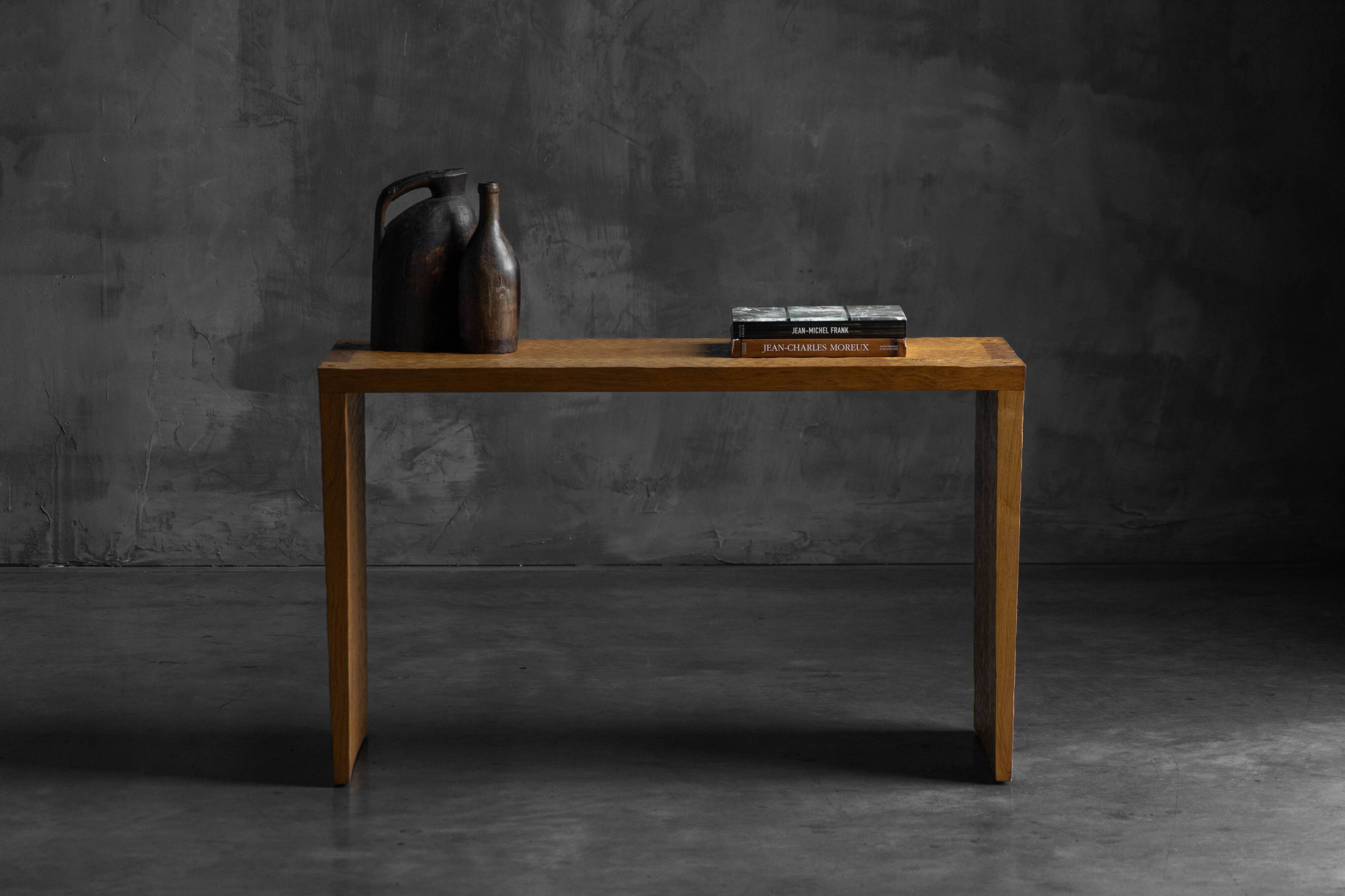 Hand-carved oak console table, France, early 21st century