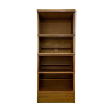 Dark wood display case 4 compartments and 1 drawer