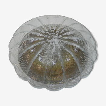 Vintage moulded glass flower plafonnier