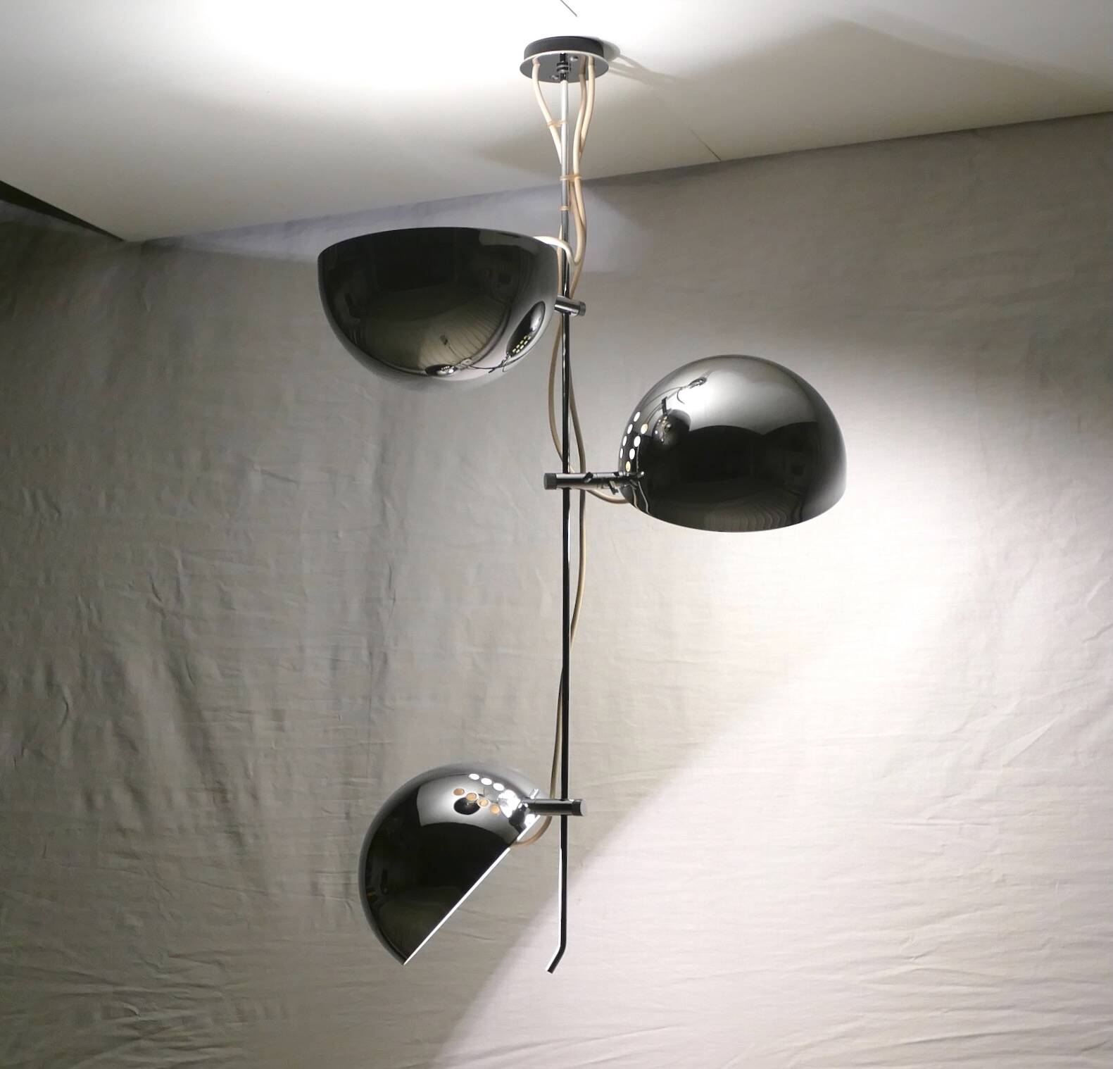 Rare A25 Alain Richard pendant light, Disderot edition, 1960