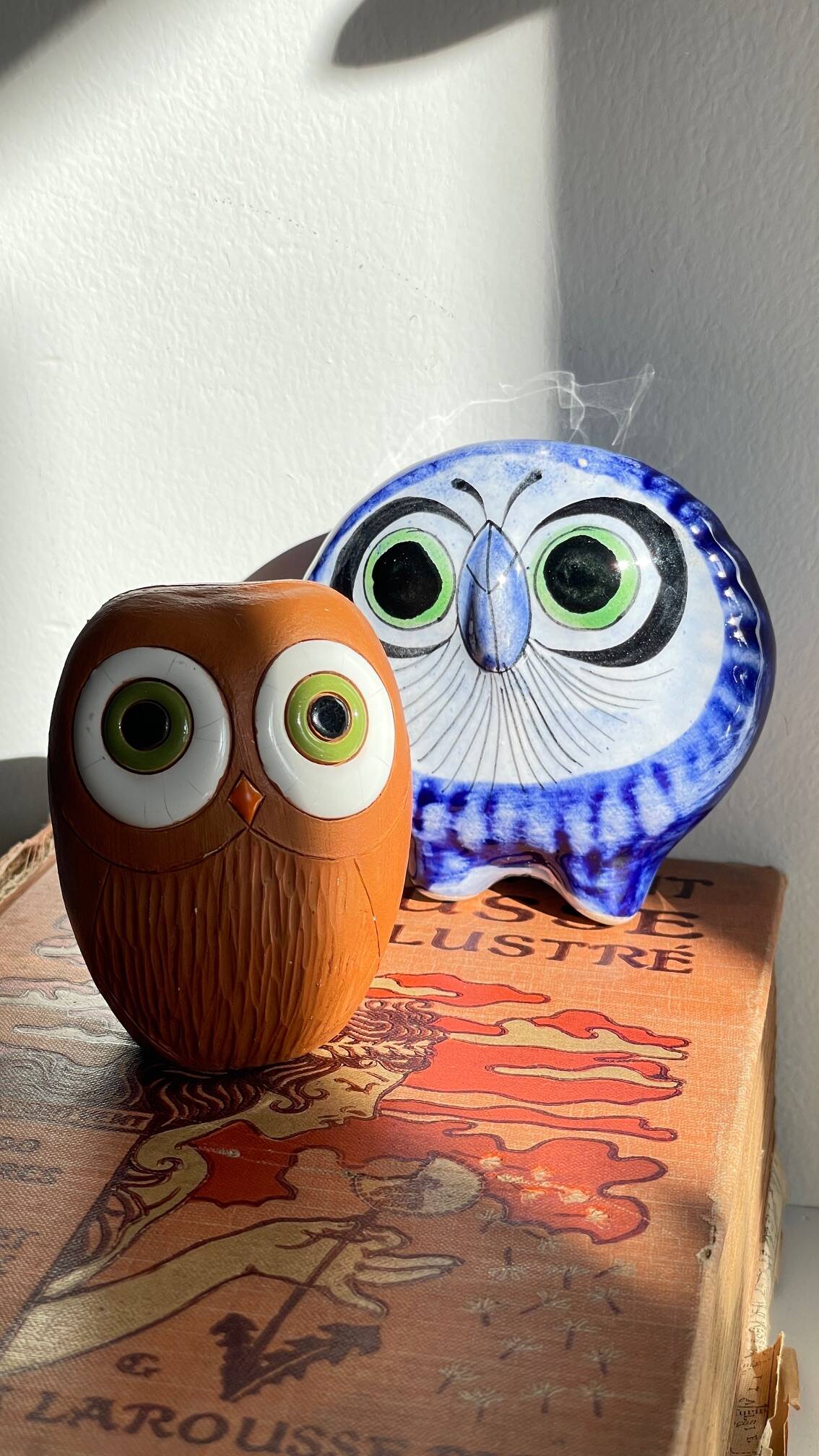 Vintage Handmade Ceramic Owls