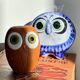 Vintage Handmade Ceramic Owls